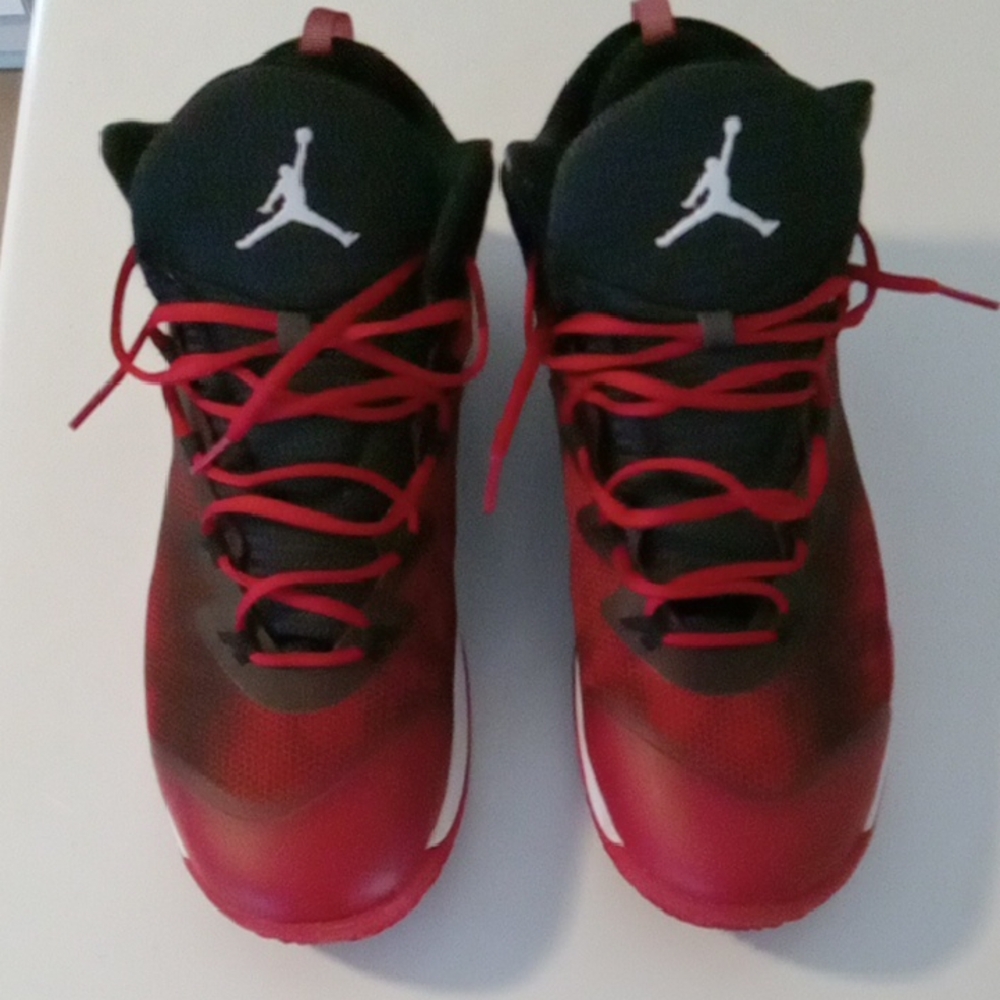 Jordan Red and Black High-Top Sneakers